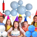 Reusable Inflatable Balloon Garland Arch Kit, 3/7 PCS Reusable Balloon Garland, Linked Pvc Balloons with Elastic Bands, One-Step, Effortless, Long-Lasting (7-Ball Light Blue) by Unknown