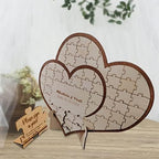 Personalized Puzzle Wedding Guest Book Alternative Custom Jigsaw Guestbook, Rustic Wedding Décor, Unique Guest Book,Heart Shape Wooden Decor for Guest Wishes Wedding Gift for Couple - Image 5