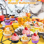 200 Pack Aluminum Cupcake Liners with Lids,Halloween,Plain - Image 3