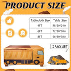 8Ft Construction Vehicle Table Cloth,Construction Birthday Decorations for Kids' Boys' Party Decorations, Baby Shower Birthday Party Supplies - Image 2