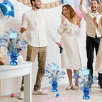 Wenqik 9 Pcs Baby Shower Foil Spray Centerpiece It's a Boy Table Centerpiece Gender Reveal Birthday Party Decors Metallic Table Decoration for Home Baby Shower Party Celebrations, Blue - Image 4