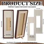 2 Pcs 12 x 4 Inch Photo Booth Frames with Mat for 2 x 6 Inch Photo Strip - Image 3