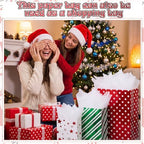 Humyoun 24 Pack Christmas Paper Gift Bags Bulk Assorted Sizes, Bright - Image 6