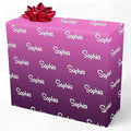 MyPupSocks Personalized Gradient Light Purple Gift Wrap Paper with Text, Custom Name Logo Birthday Gift Wrapping Paper Roll for Boys Girls Kids Baby Shower Christmas Anniversary 58x23 5 Rolls by MyPupSocks