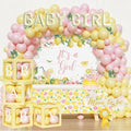 Costova Lemon Baby Shower Decorations, Its a Girl Baby Shower Party Decorations, Lemon Themed Backdrop Balloon Boxes Tablecloth Cake Topper Sash for Yellow Pink Lemon Party Supplies by Unknown