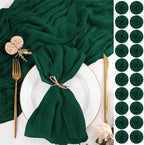 100 Pack Emerald Green Napkins 20x20Inch Cheesecloth Napkins by Lumaycens