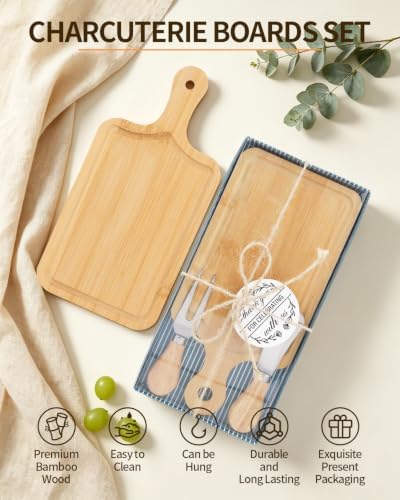 4 Set Bridal Shower Favor Prizes Charcuterie Board, Bamboo Cheese Board - Image 3