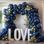 Navy Blue Gold Double Stuffed Balloon Garland Different Sizes 18In 12In 5In Pastel Balloon Arch Kit For Baby Shower Wedding Gender Reveal Birthday Party Decorations - Image 5