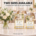 MaxGear 12 Pack Gold Acrylic Sign Holder 5x7, Double-Sided Tabletop Stand - Image 4