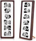4 Pack Wood Photo Booth Frames 4.7"x12.6" Wood Photo Strip Frame Walnut Film Picture Holder with Stand for Wall Tabletop Desk Home Display Wedding Grad Baby Shower by Unknown