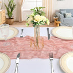 12 Pack 10Ft Blush Pink Cheesecloth Table Runner 23 x 120 Inch - Image 4