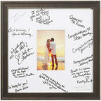 Craig Frames 14x14 Silver Picture Frame Matted to 5x7, Wood Wall Decor by CraigFrames