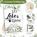 Zhehao 50 Sets Mini Succulent Buckets with 1 Greenery Let Love Grow Sign 50 Let Love Grow Tag and 2 Hemp Ropes for Wedding, Bridal, Baby Shower, Succulent Party Favor for Guests - Image 2