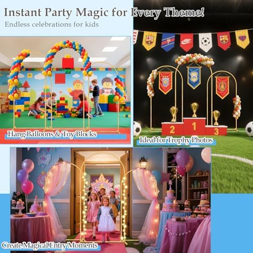 6FT,5FT,4FT Balloon Arch Stand Kit with Base Set of 3 - Image 6