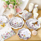 Newtay 250 Pcs Wildflower Disposable Paper Plate Napkins - Image 5