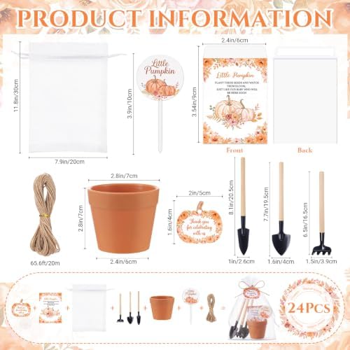 Amyhill 24 Sets Little Pumpkin Baby Shower Favors for Guests Bulk - Image 2