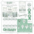 Baby It’s Cold Outside Baby Shower Decorations, Green Winter Baby Shower Decorations Winter Wonderland Tablecloth Banner Backdrop Balloon Box Cupcake Topper Hanging Swirl for Boy Girl Gender Reveal - Image 7