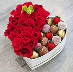 UNIKPACKAGING Set of 3, Heart Shaped Flower/Gift Boxes (White) - Image 3