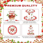 3 Tier Cardboard Cupcake Stand for 24 Cupcakes,Strawberry Cupcake Stand - Image 4