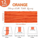 12 Pack 35 x 120 Inch Orange Table Runner Cheesecloth 10Ft - Image 2