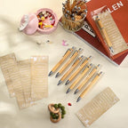 Zhanmai 72 Set Baby Shower Favors Bamboo Thank You Pens Cards Bags - Image 4