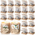 Mtlee 20 Sets Baptism Candle Favors for Guests, White, Thank You by MTLEE