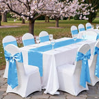MDS® Pack of 75 Satin Chair Sashes for Wedding & Events – Baby Blue - Image 6
