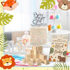 Watersay 53 Pcs Baby Shower Games Wooden ABC Letter Blocks DIY Kit, Animal - Image 5