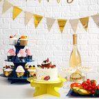 Potchen 12 Pcs 3 Tier Cupcake Stand, Colorful Cardboard Cake Tower - Image 3