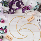 MAGICLULU Metal Floral Hoop Centerpiece with Base 10.23 X 7.87 X 1.41 in DIY Wedding Table Decoration for Flower Garlands Party Decor and Tabletop Centerpieces - Image 2