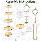 2 Pack 4 Tier Cupcake Stand, 17.1" Gold Dessert Stands for Dessert Table, Stainless Steel Tiered Tray Stand for Wedding, Birthday & Party - Image 2