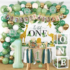 DCJHFJ Wild One Birthday Decorations for Boys Safari 1st Birthday Party by DCJHFJ