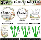 Dandat 350 Pcs Baby Shower Set, Storybook, Green - Image 2