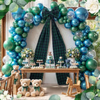 Riceshoot Giant Tartan Plaid Bow Decor Blue Green OversizedBows Decoration - Image 2