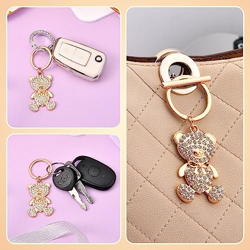 24Pcs Diamond Small Bear Keychain Baby Shower Party Favors for Guests - Image 5
