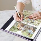 Large Photo Album Self Adhesive, DIY Scrapbook Album for 4x6 8x10 10x12 Pictures, 60 Pages Light Purple Linen Cover Memory Book, Ideal Gift for Family Wedding Baby Christmas Anniversary - Image 6