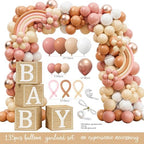 Boho Baby Shower Decorations, Boho Rainbow Baby Shower Party Supplies, A Little Ray of Sunshine is Almost Here, It’s a Girl Gender Reveal, Backdrop Balloon Arch Boxes Mom to Be Sash - Image 3