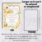 Amanda Creation Custom Honey Bee Baby Shower Invitations for Girls, Personalized Bumble Bee Invites, 20 Pack 5x7 Cards with White Envelopes - Image 7