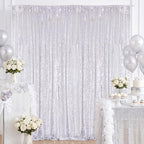 Silver Glitter Sequin Backdrop Curtains 8ftx10ft Photo Drapes - Image 4