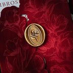 Burgundy Velvet Wedding Invitations, Elegant Flower Laser Cut Invitation with QR Code, Luxury Gold Wax Seals, Customizable Tri Fold Invitations Card (25pcs Blank Invitation) - Image 2