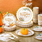 Domensi 250 Pcs Little Pumpkin Baby Shower Party Decoration Set Serves 50 - Image 3