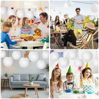 40 Pack 6 Inch White Paper Lanterns, Chinese Japanese Hanging Lanterns - Image 7