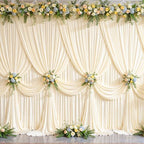 20ft x 10ft Wrinkle Free Champagne Wedding Backdrop Curtains for Party Bridal Shower Reception Decorations Champagne Fabric Curtain Backdrops Drapes for Photography Baby Shower Birthday Background - Image 4