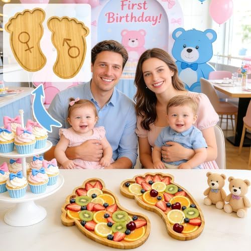 Gender Reveal Party Decorations Wooden Baby Shower Charcuterie Board Letter - Image 5