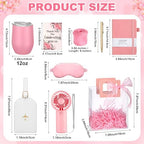 Talltalk 6 Sets Baby Shower Prizes for Game Wedding Bridal Shower Winners Gifts Guest Favors Luggage Tag Handheld Fan Cup Notebooks Silk Eye Mask Ballpoint Pen Card Bags(Pink) - Image 2