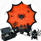 Halloween Wedding Guest Book Alternative Spider Web Drop Box Frame by Handmade