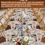 Wildflower Party Decorations, Paper Plates Napkins Cups Serve 50, Rustic - Image 5