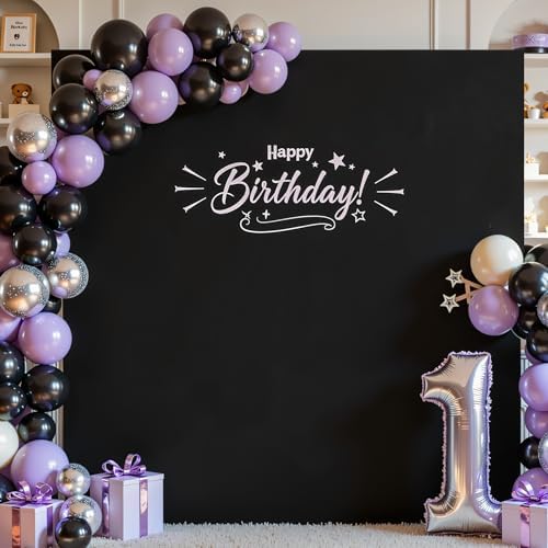 Square Backdrop Arch Cover Black 6.6FT x 6.6FT Square Arch Backdrop Covers Stretchy Spandex Fitted Square Backdrop Cover for Birthday Party Wedding Ceremony Banquet Decoration - Image 3