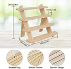Wooden Display Stand, Tiered Cupcake Stand, 4 Tier Display Stand Riser - Image 6