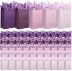Kolldenn 50 Set Gradient Purple Gift Bags with Tissue Paper by Unknown